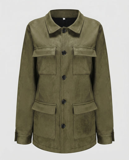 Women's Utility Jacket made of Suede