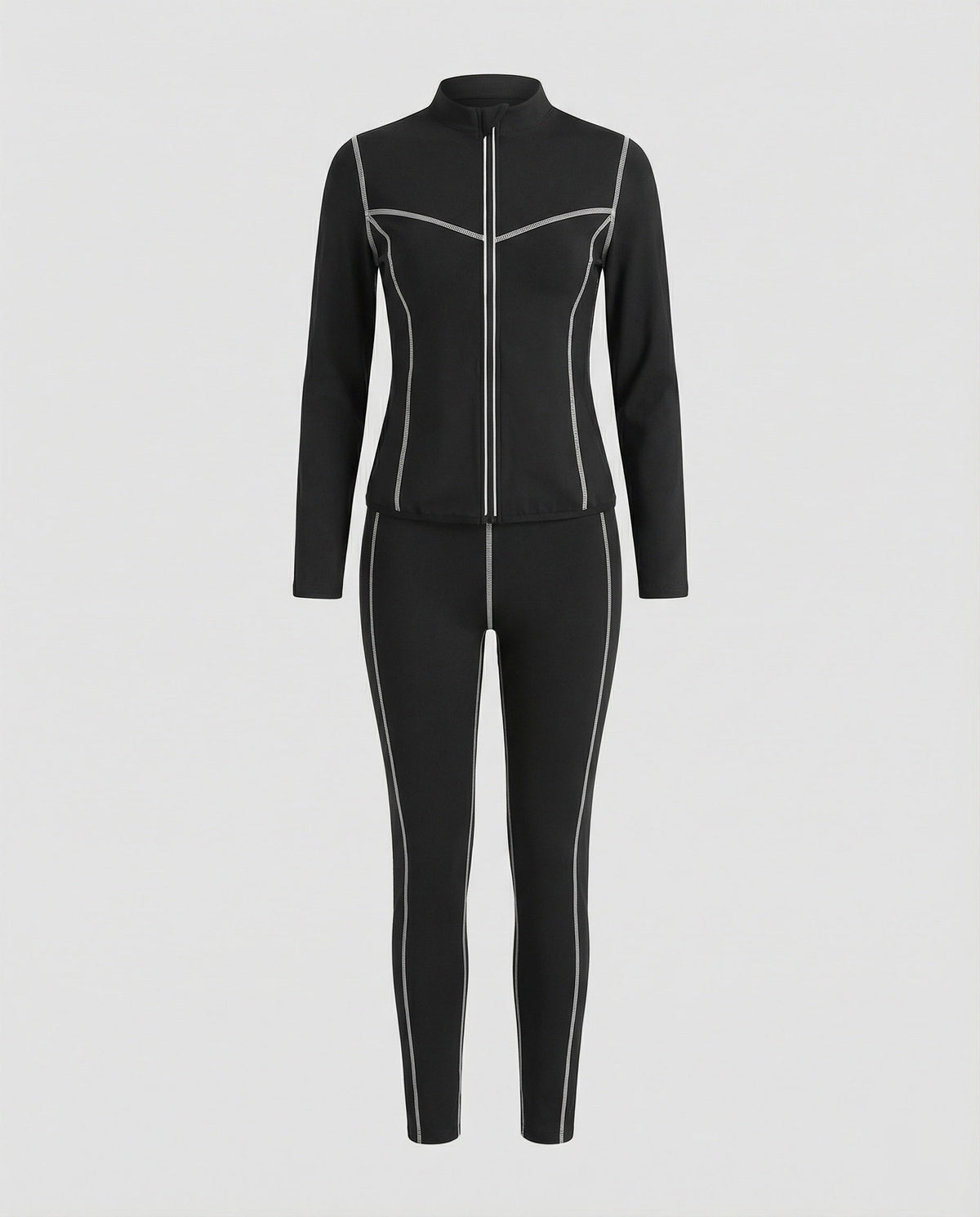 Women's Sport Set Stretch with Zip Jacket and Leggings