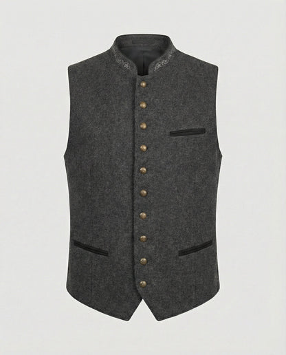 Elegant Gray Traditional Vest