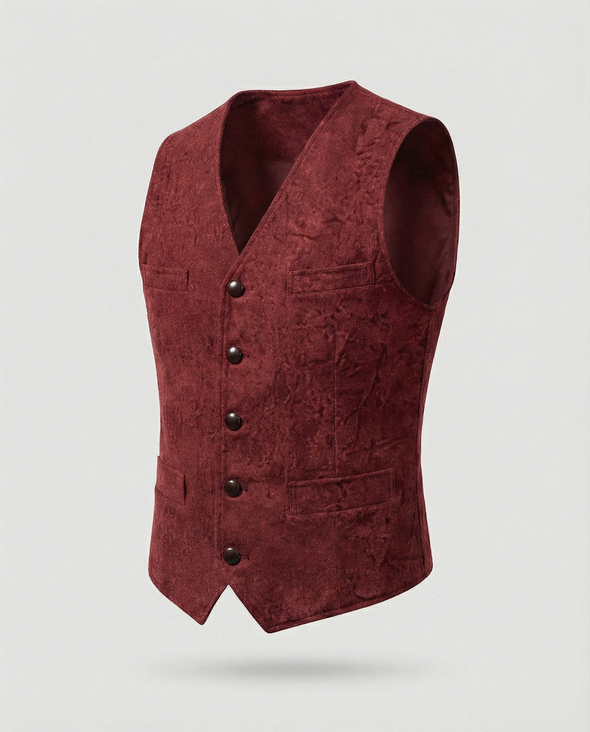 Men's Waistcoat Slim Fit in Herringbone Look