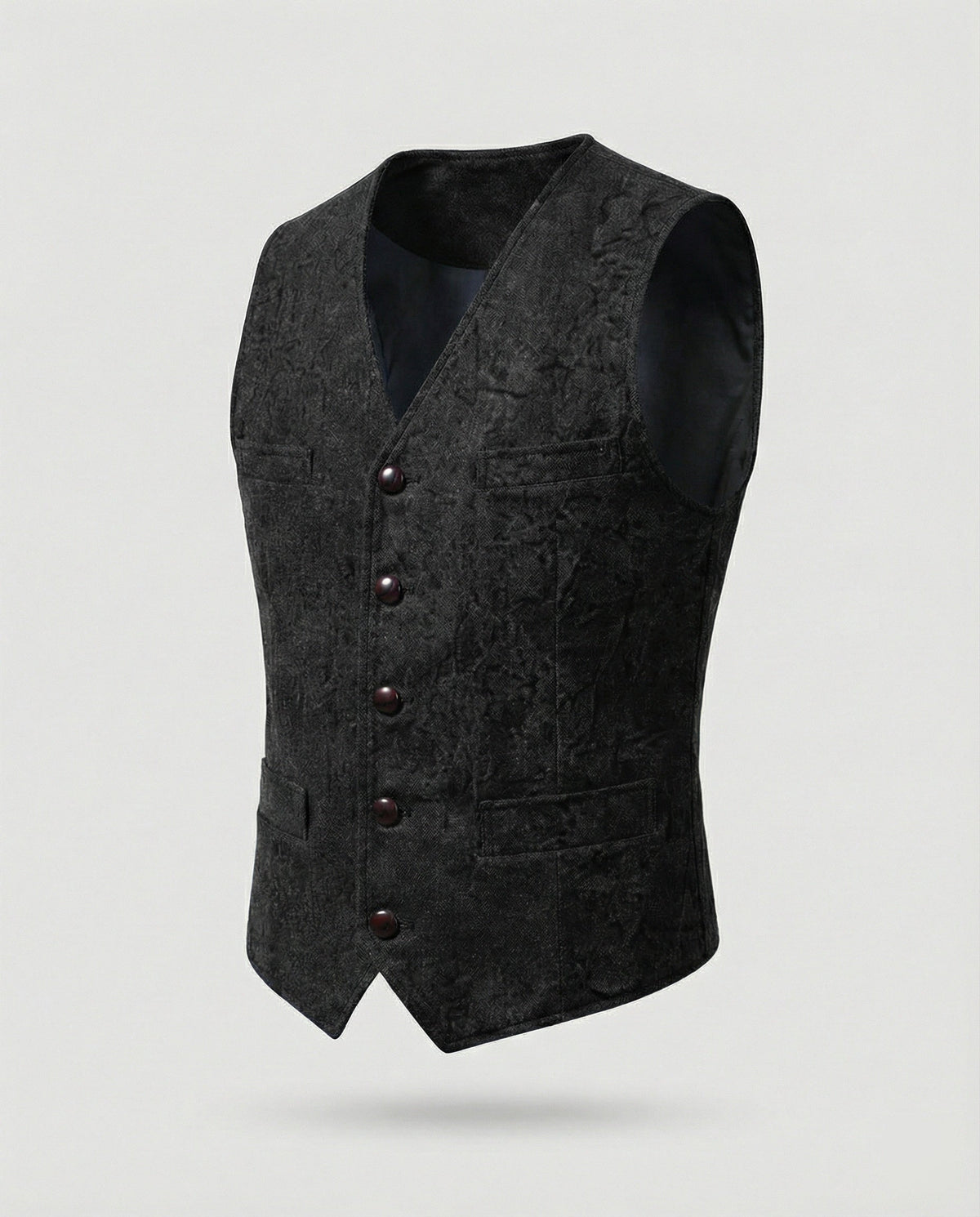 Men's Waistcoat Slim Fit in Herringbone Look