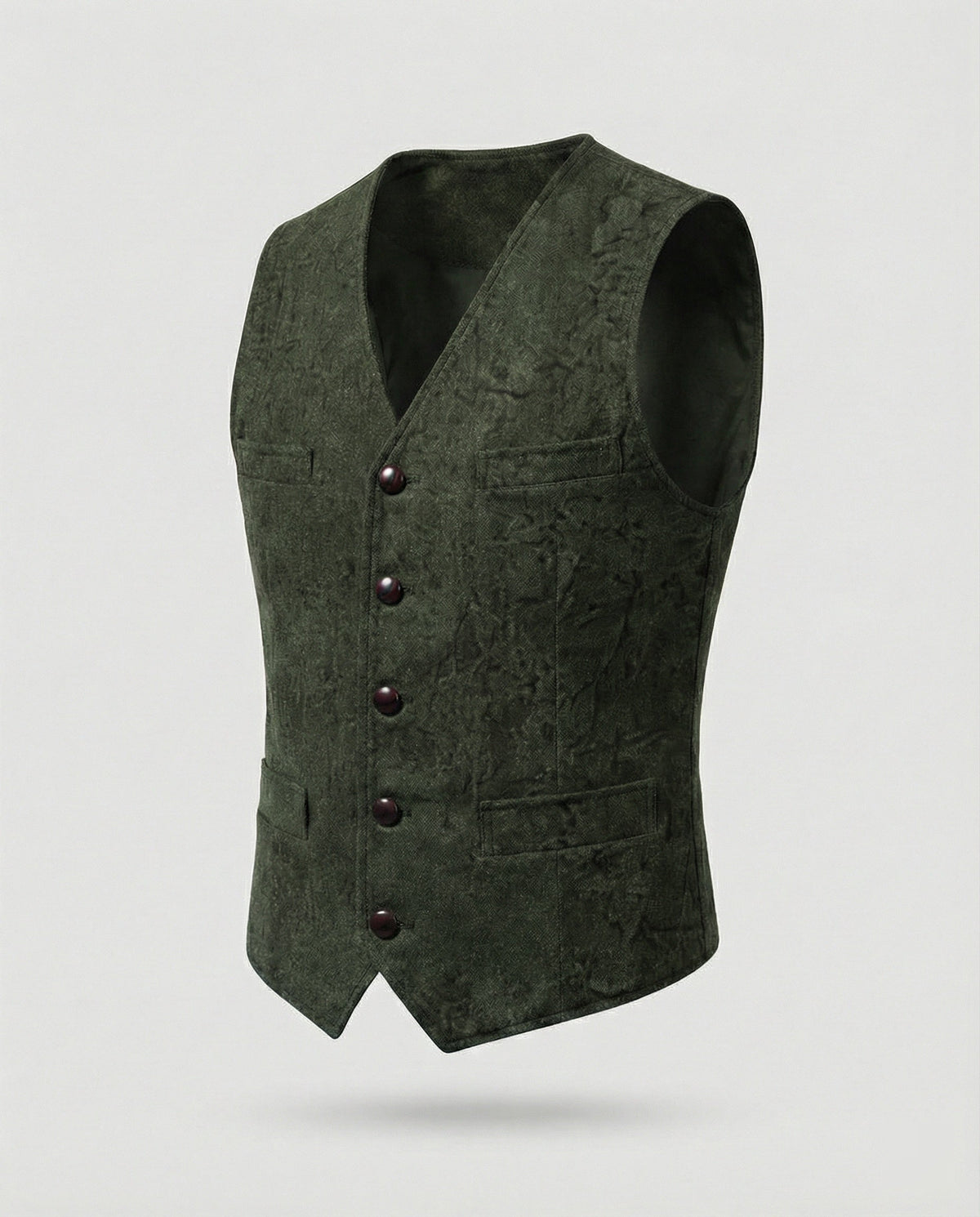 Men's Waistcoat Slim Fit in Herringbone Look