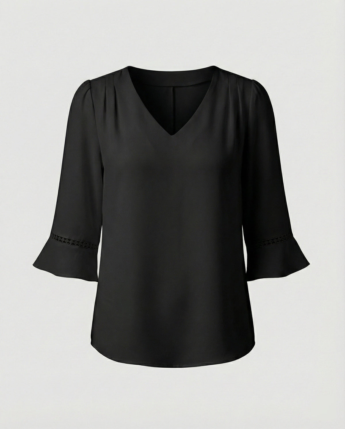 Women's Blouse Top Women's V-Neck Crepe