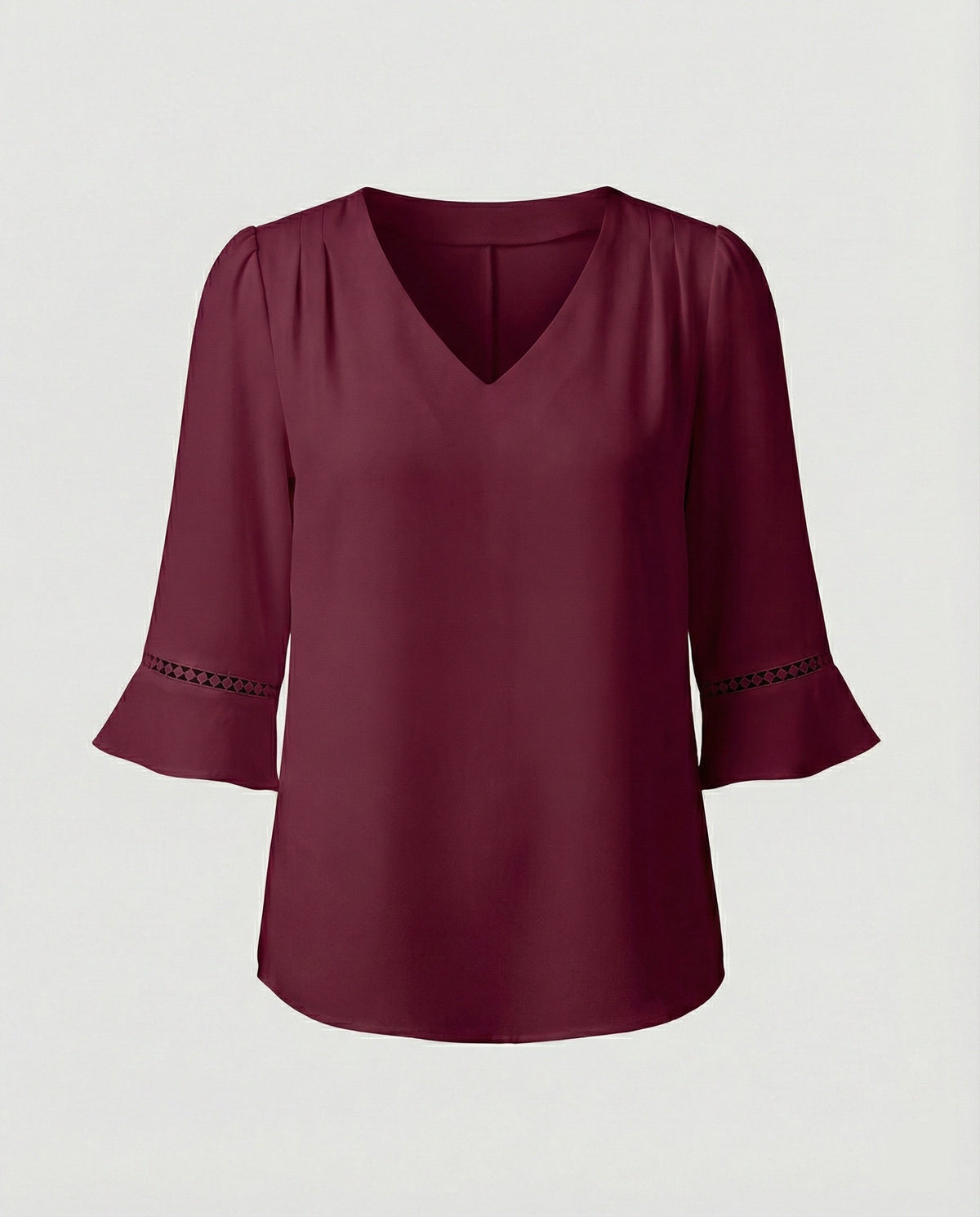 Women's Blouse Top Women's V-Neck Crepe