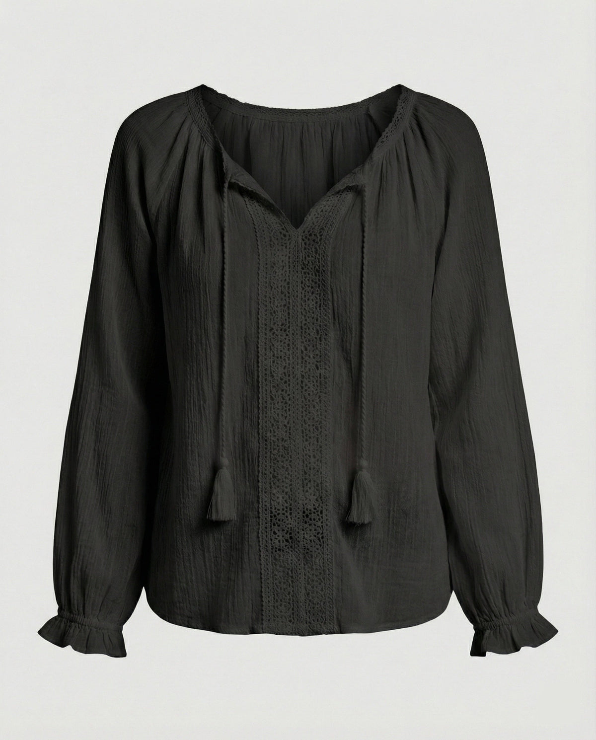 Women Boho Blouse Top with Lace Summer