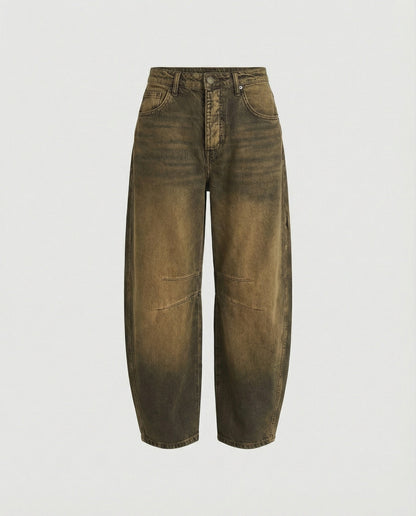 EVA-US | Mid Rise Barrel Jeans for Women