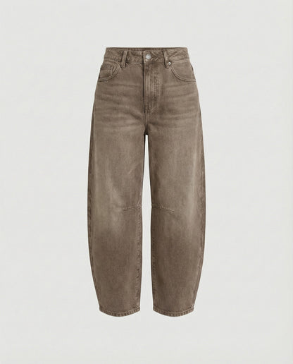EVA-US | Mid Rise Barrel Jeans for Women