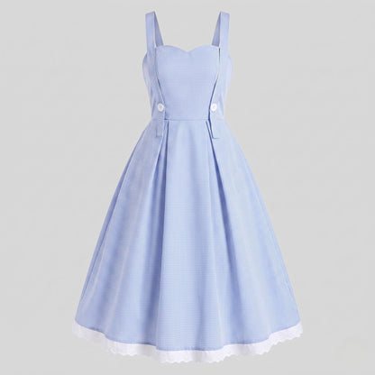 Ladies' traditional dress with historical accents and ruffle details EVA-US