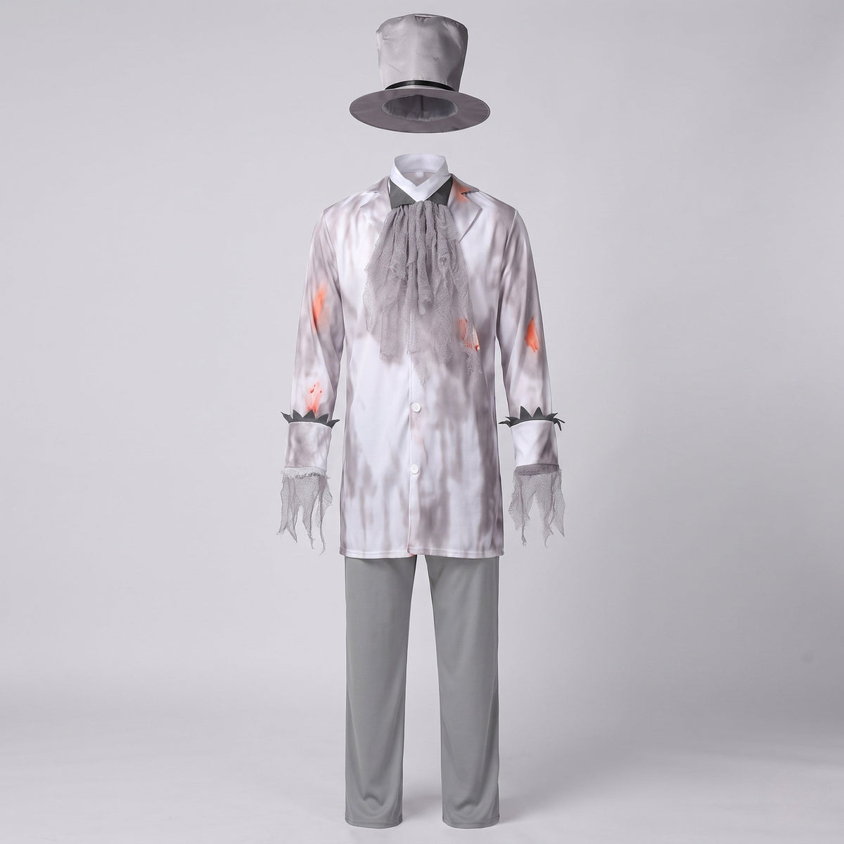 Men's Ghostly Men's Costume with Hat and Elegant Details EVA-US