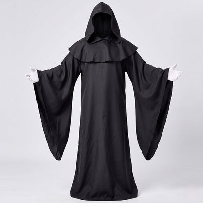 Men's Creepy Hooded Costume with Wide Sleeves EVA-US