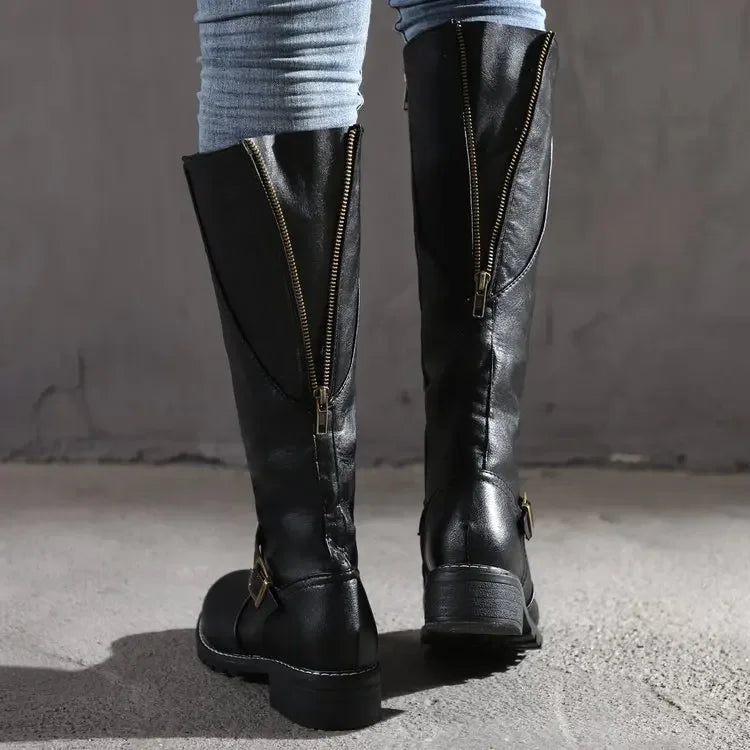 EVA-US | Elegant Leather Boots – Trendy Women's Boots for Every Occasion