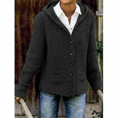 EVA-US Hooded Knit Coat