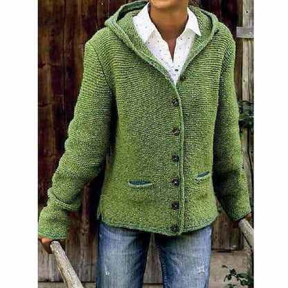 EVA-US Hooded Knit Coat