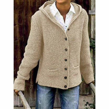 EVA-US Hooded Knit Coat