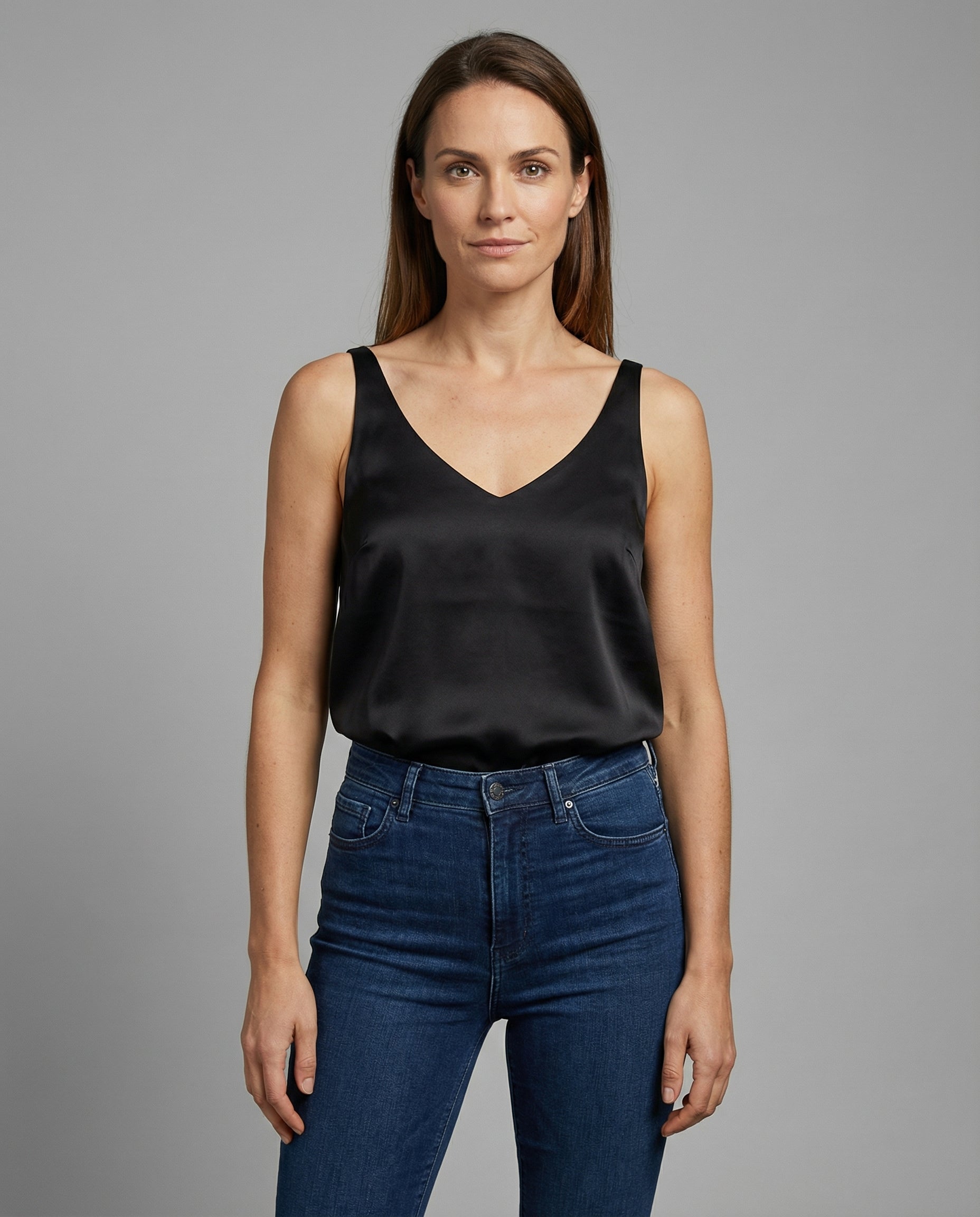 Silk Women's Tank Top - upper body detail