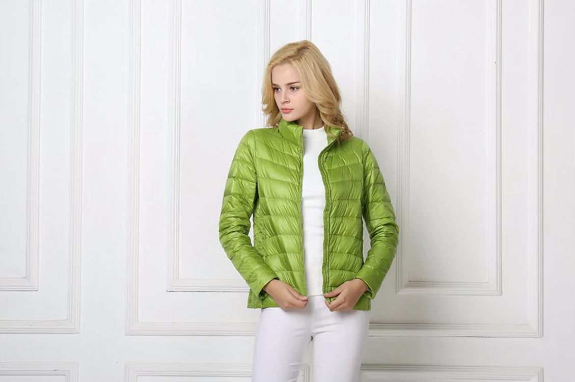 Light down jacket with urban elegance