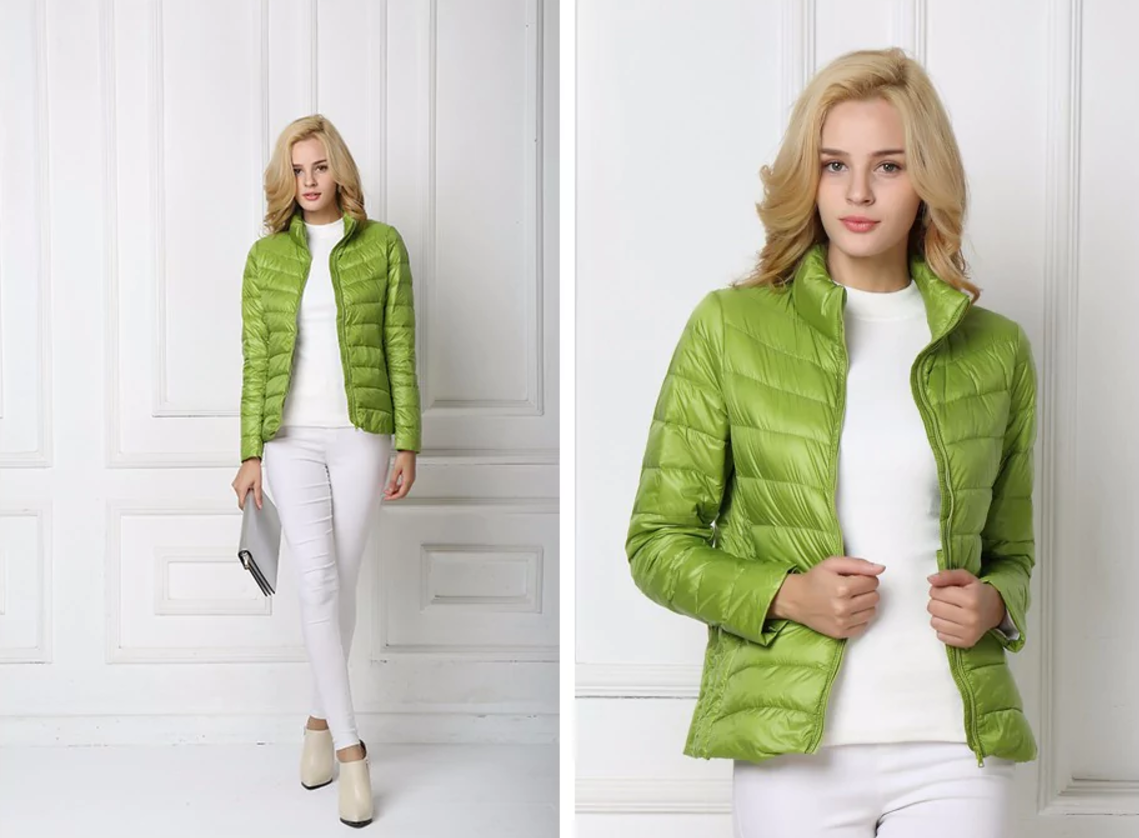 Light down jacket with urban elegance