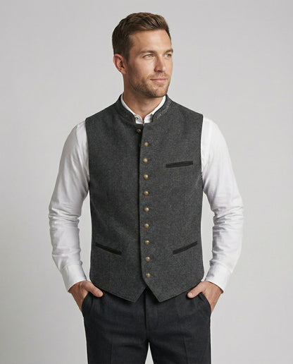 Elegant Gray Traditional Vest