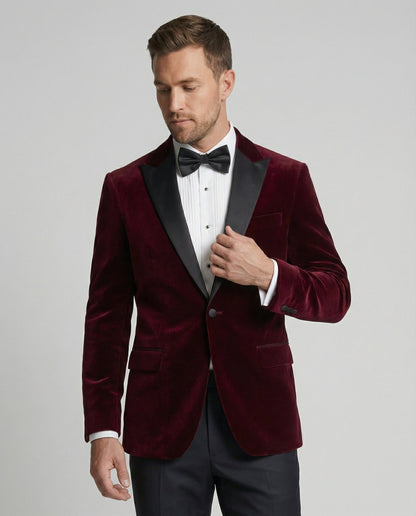 EVA-US | Men's Summer Jacket with Slim Fit and Contrasting Lapel