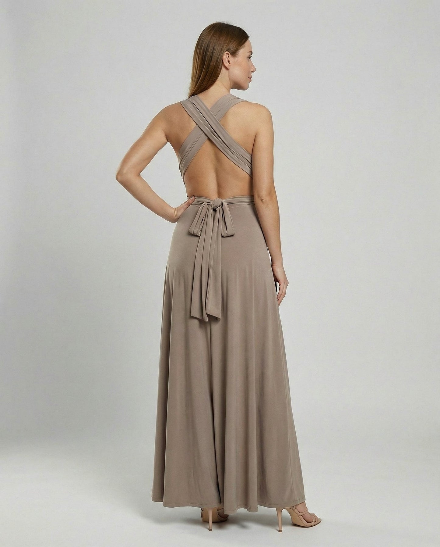 Versatile Women's Wrap Dress - back view