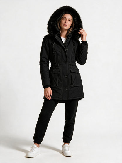 Wasserdichte Winterjacke mit Kapuze für Damen