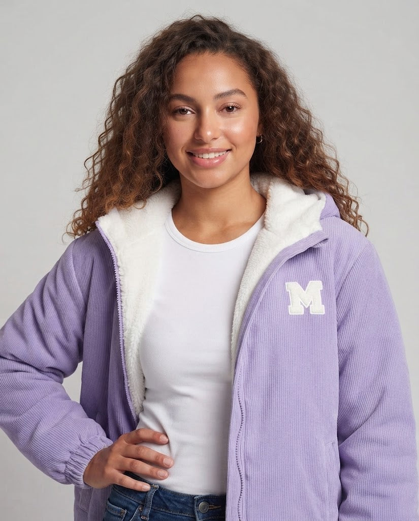 Women’s fleece jacket with hood EVA-US