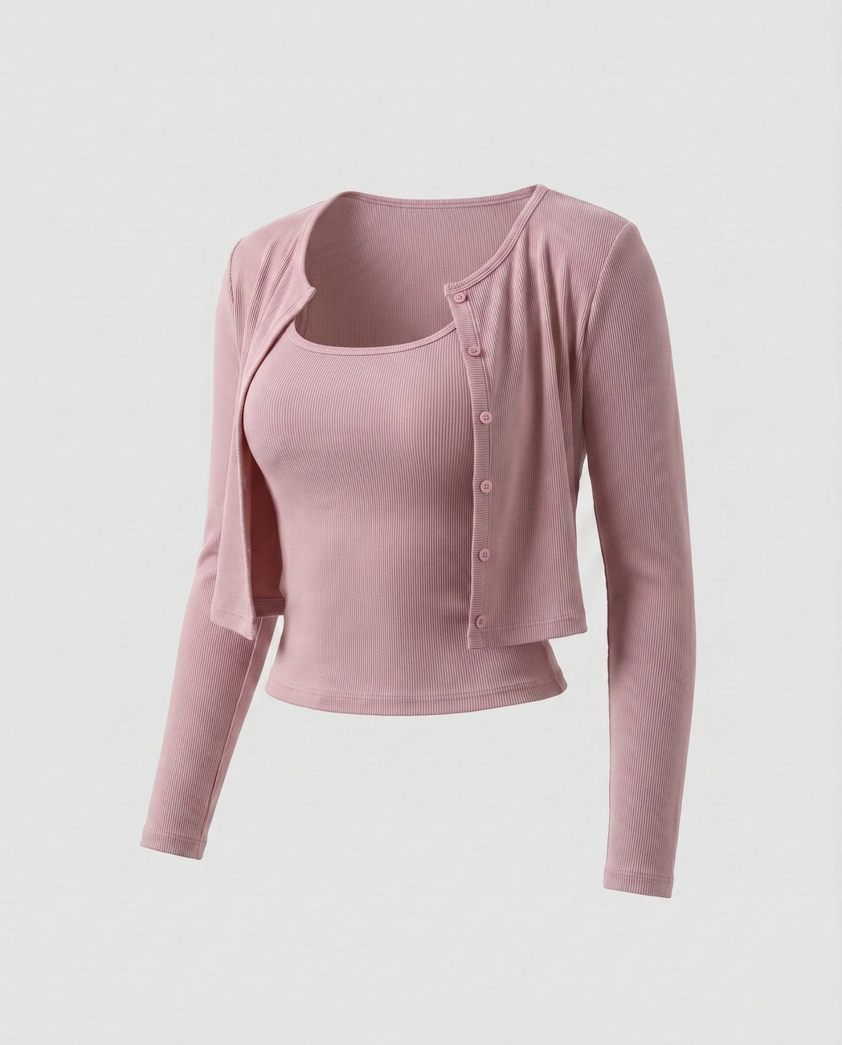 Women cropped long sleeve shirt with stylish neckline - Chichicherry