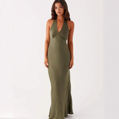 Women Elegant Wrap Dress with V-Neck and Narrow, Flowing Cut - product photo 7