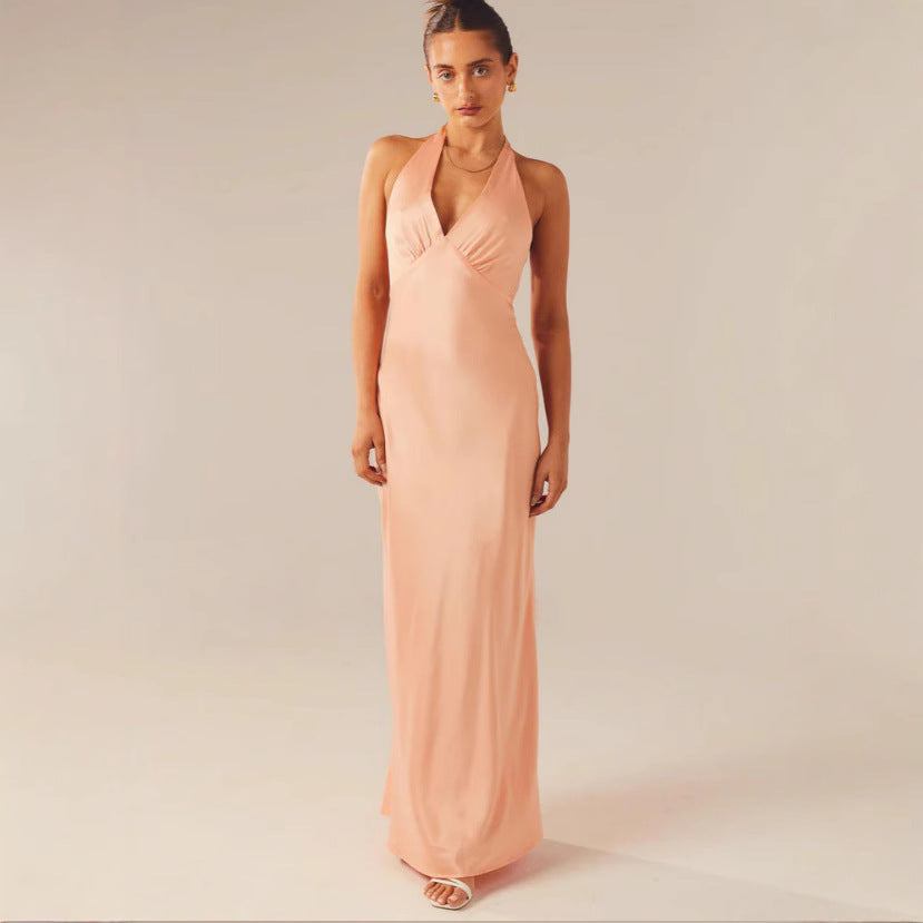 Women Elegant Wrap Dress with V-Neck and Narrow, Flowing Cut - product photo 9