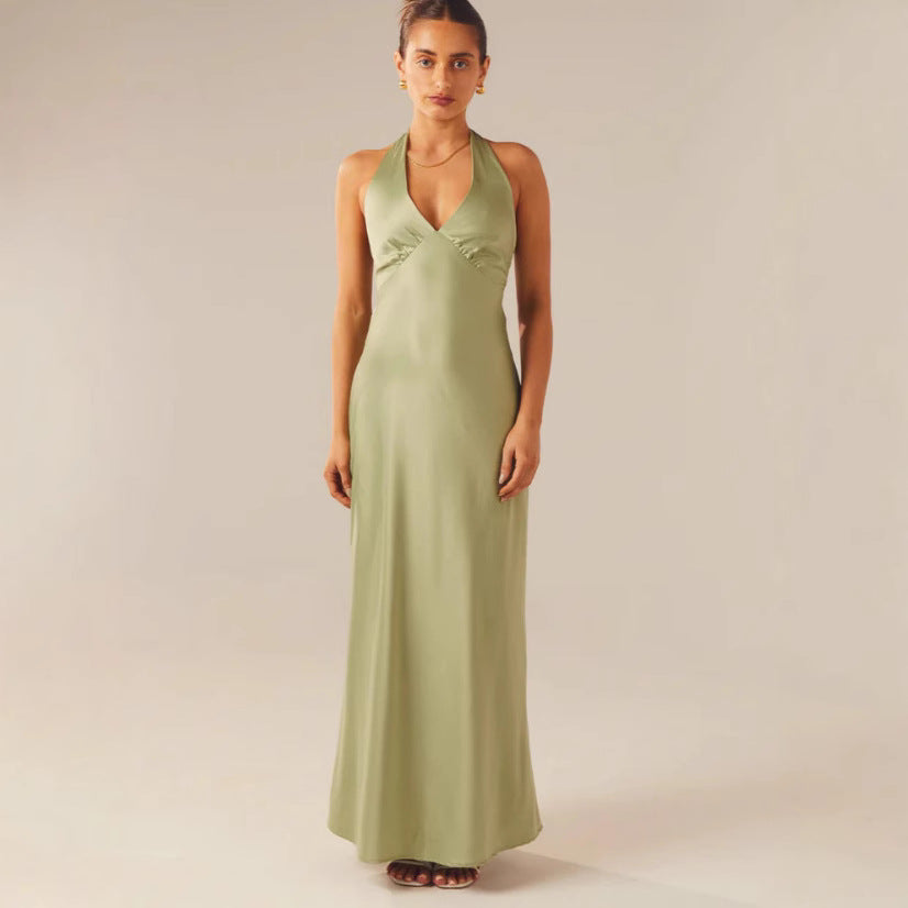 Women Elegant Wrap Dress with V-Neck and Narrow, Flowing Cut - product photo 1