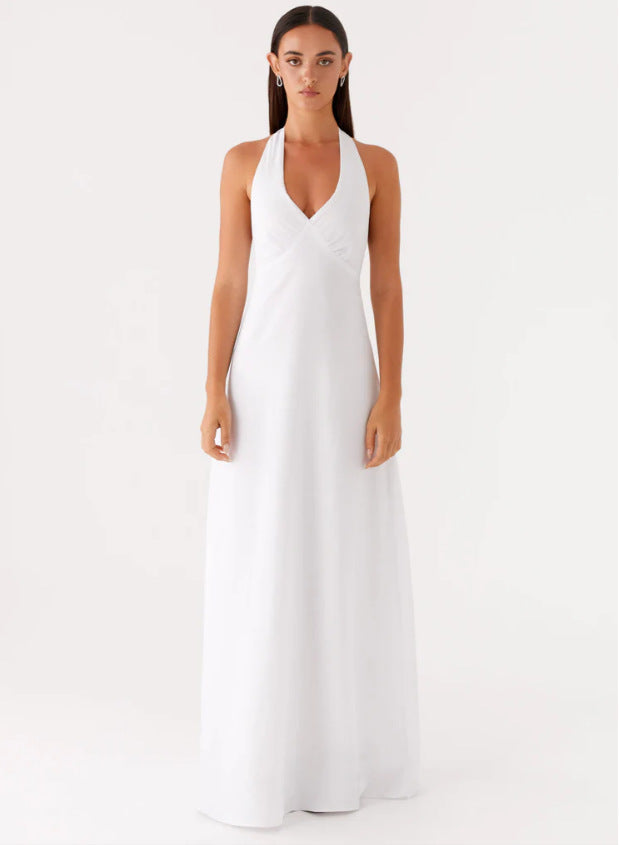 Women Elegant Wrap Dress with V-Neck and Narrow, Flowing Cut - product photo 10