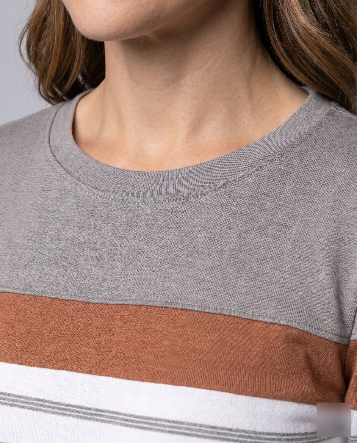 Women Long Sleeve Shirt with Fashionable Stripe Pattern and Elegant Details - Chichicherry