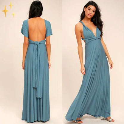 Women Multiway Wrap Dress with 50+ Wearing Variants & Elastic Fabric - product photo 18