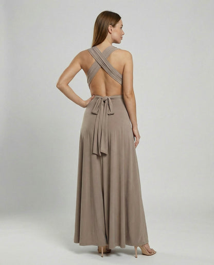 Women Multiway Wrap Dress with 50+ Wearing Variants & Elastic Fabric - back view