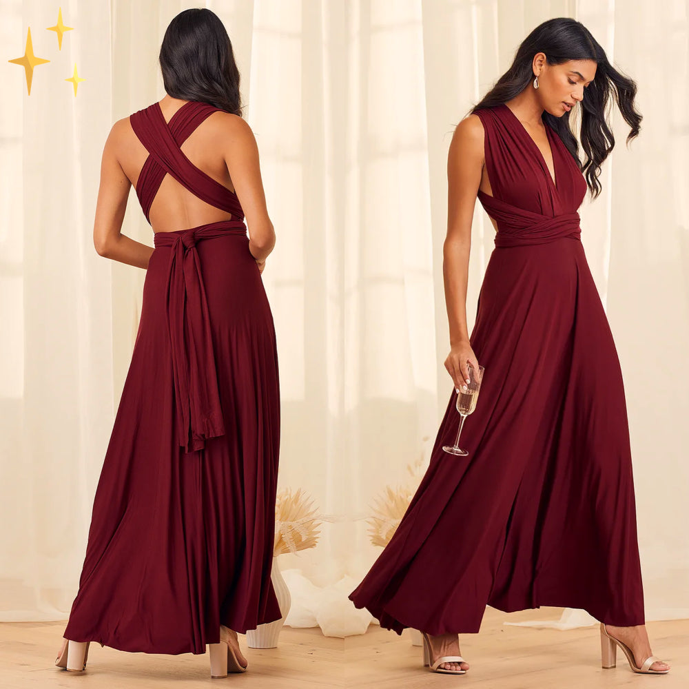 Women Multiway Wrap Dress with 50+ Wearing Variants & Elastic Fabric - product photo 24