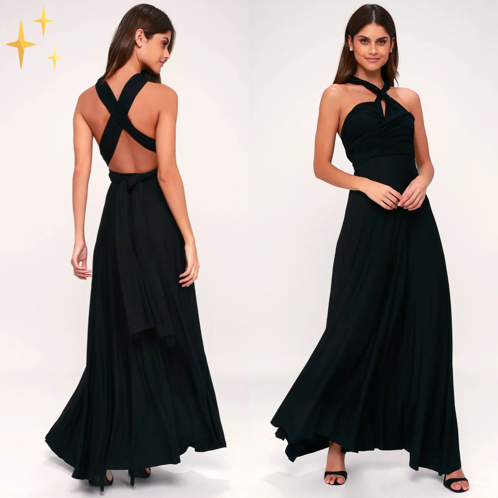 Women Multiway Wrap Dress with 50+ Wearing Variants & Elastic Fabric - product photo 25