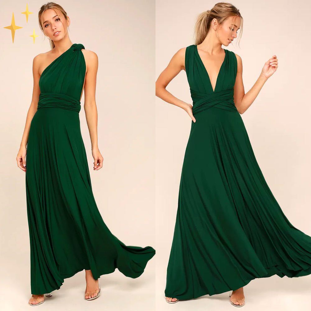 Women Multiway Wrap Dress with 50+ Wearing Variants & Elastic Fabric - product photo 26