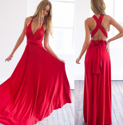 Women Multiway Wrap Dress with 50+ Wearing Variants & Elastic Fabric - product photo 28