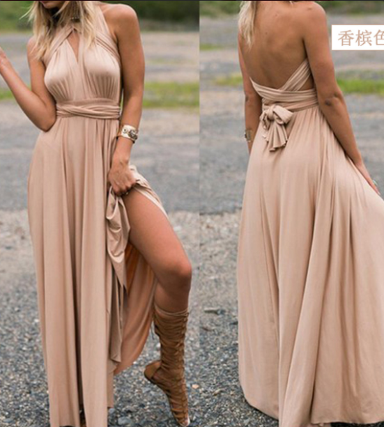 Women Multiway Wrap Dress with 50+ Wearing Variants & Elastic Fabric - product photo 30