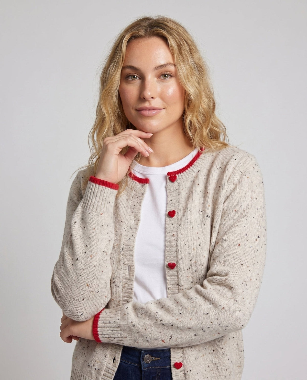 Women's cardigan with decorative button detail - Chichicherry