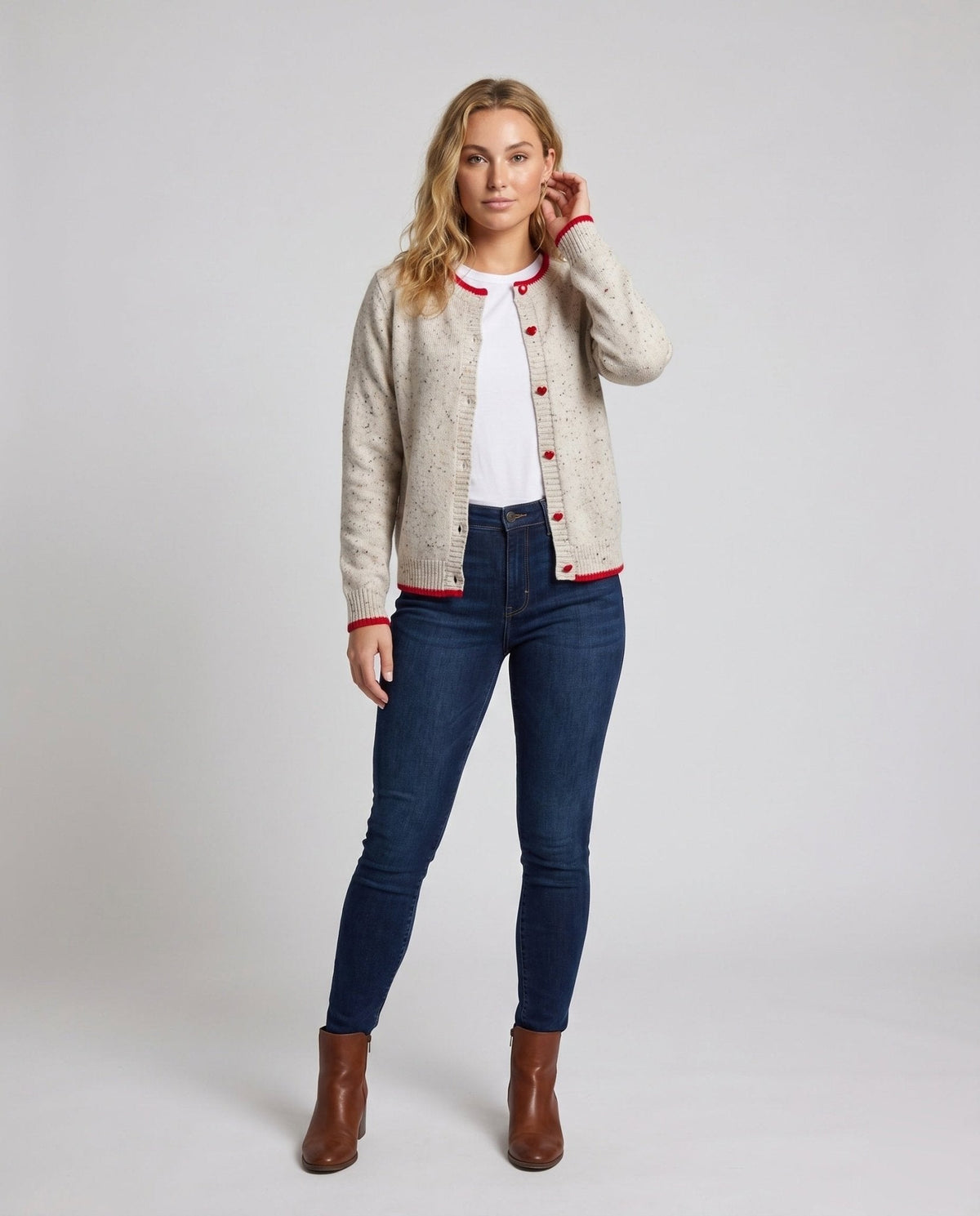 Women's cardigan with decorative button detail - Chichicherry