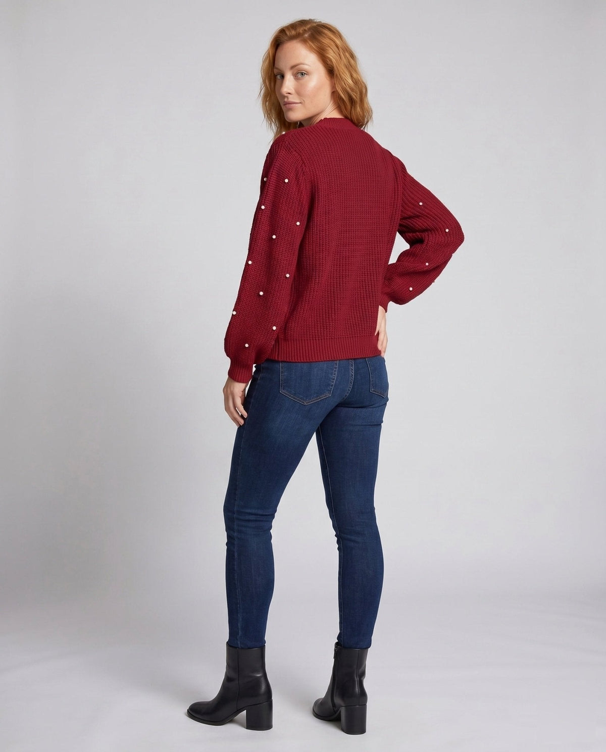 Women's cardigan with pearl details and casual fit - Chichicherry