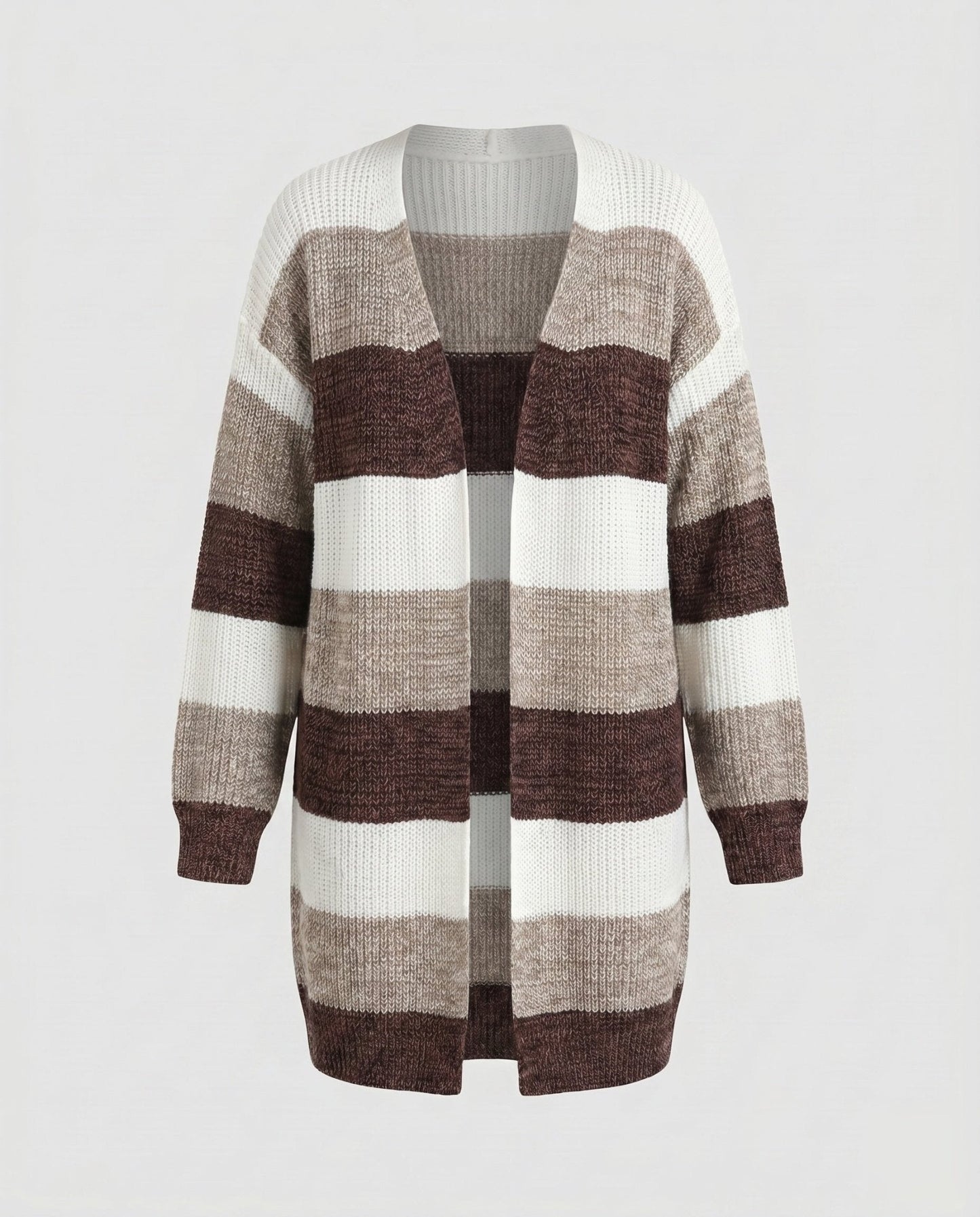 Women's cardigan with stylish striped pattern and oversized fit - Chichicherry