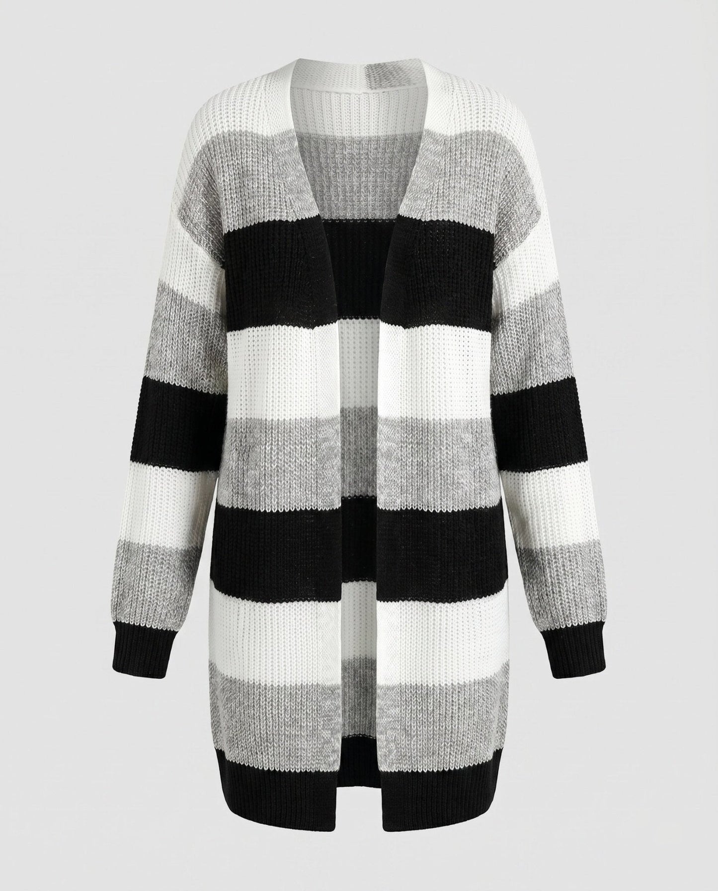 Women's cardigan with stylish striped pattern and oversized fit - Chichicherry