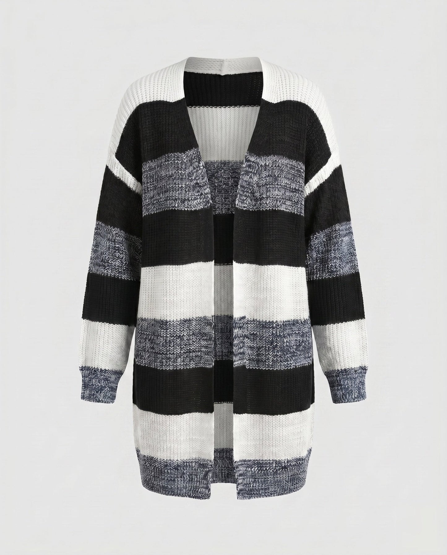 Women's cardigan with stylish striped pattern and oversized fit - Chichicherry