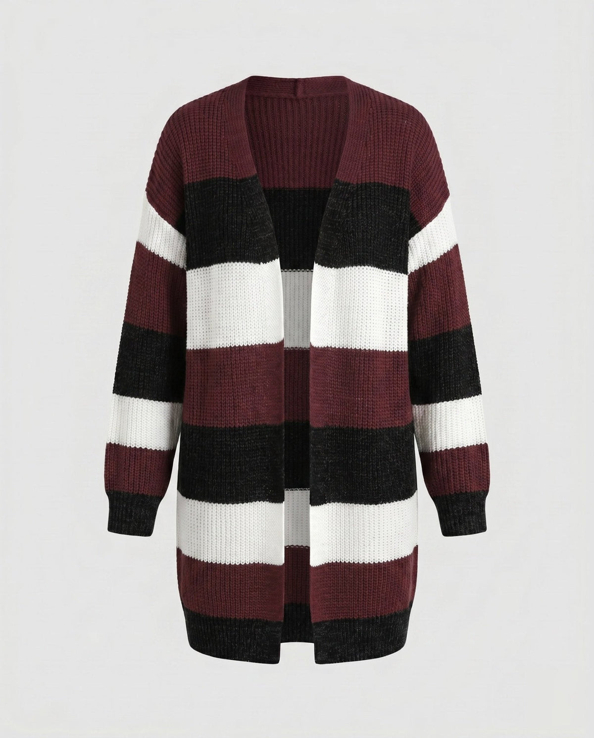 Women's cardigan with stylish striped pattern and oversized fit - Chichicherry