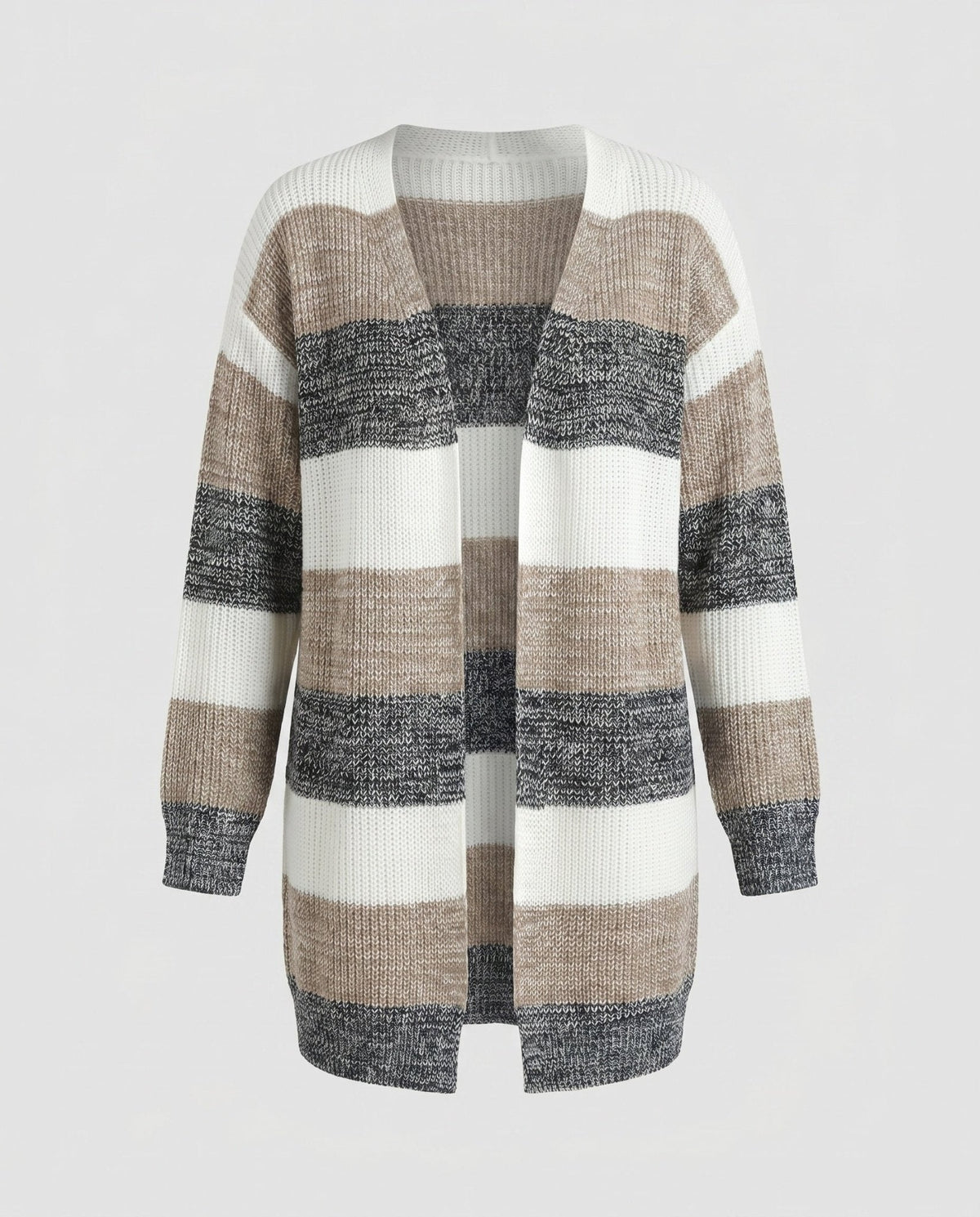 Women's cardigan with stylish striped pattern and oversized fit - Chichicherry