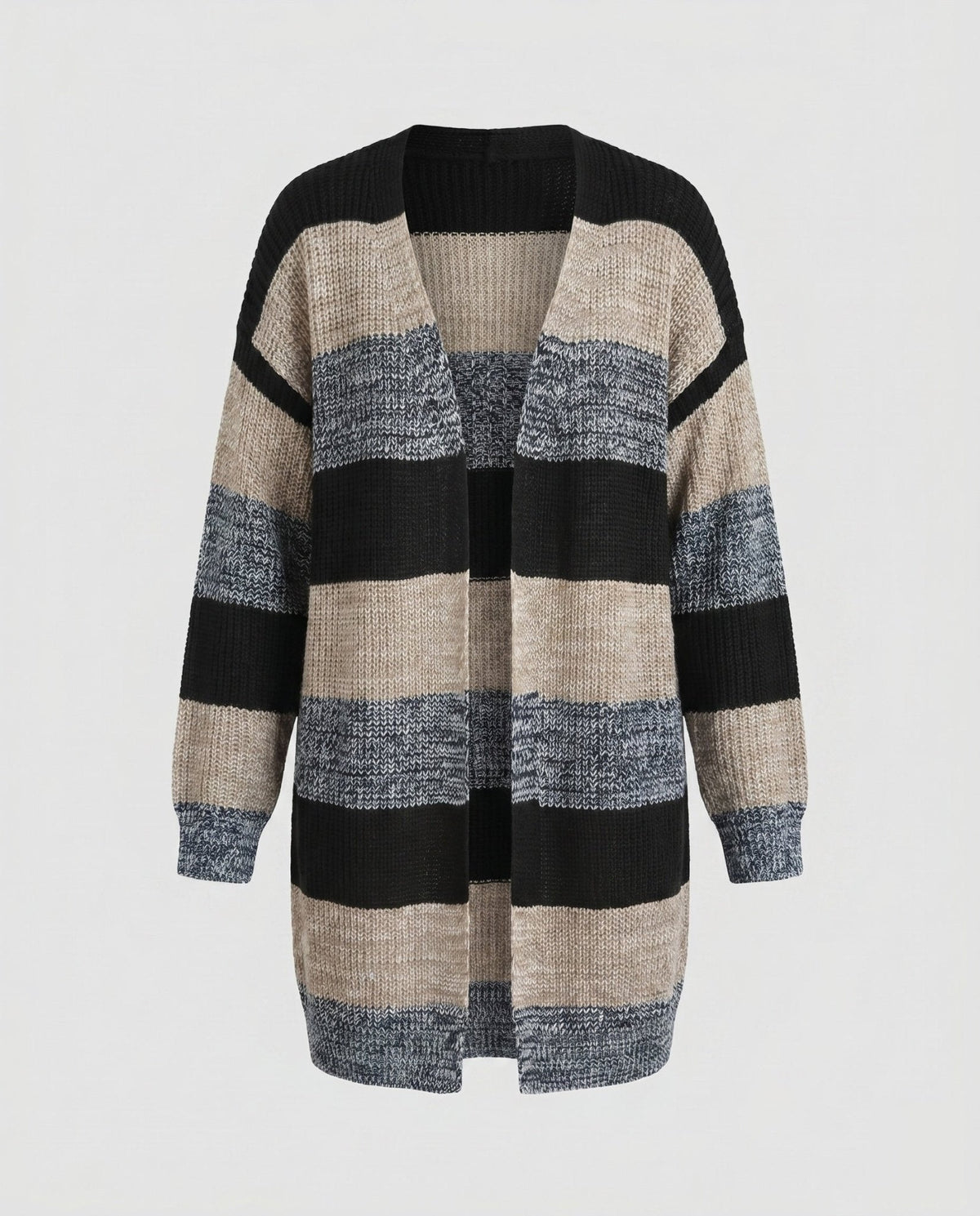 Women's cardigan with stylish striped pattern and oversized fit - Chichicherry