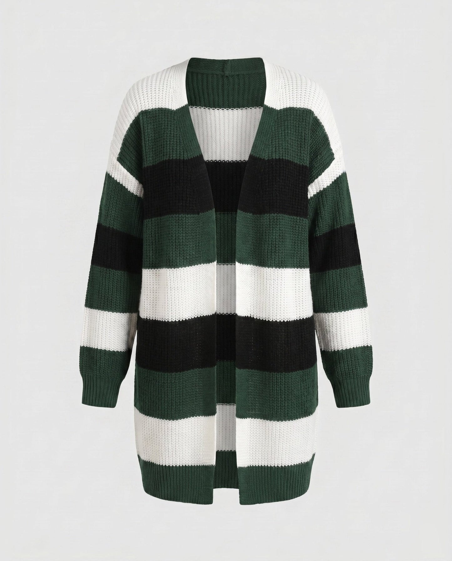 Women's cardigan with stylish striped pattern and oversized fit - Chichicherry