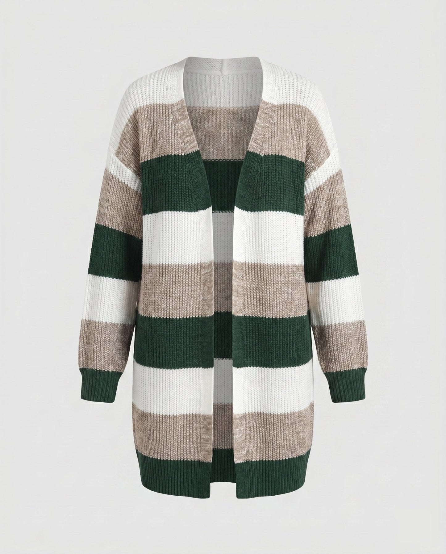 Women's cardigan with stylish striped pattern and oversized fit - Chichicherry